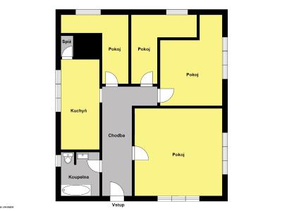 Rent apartment 3+1 Bělá pod Bezdězem, Husova 376 č. 15