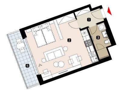 Sale apartment 2+KK Praha, Krásova č. 2