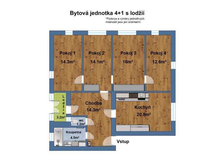 Продаж квартири 4+1 Praha, Pod lipkami 1707/52 č. 3