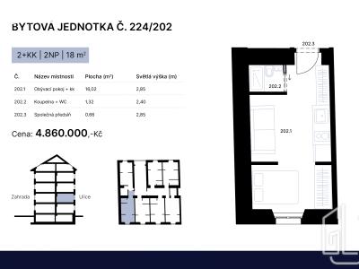 Продаж квартири 1+KK Praha č. 6