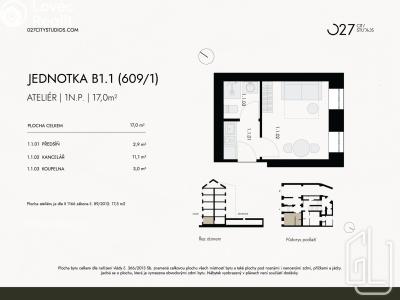 Продаж квартири 1+KK Praha, Ondříčkova č. 7