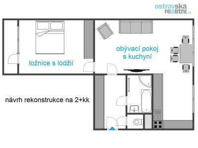 Prodej bytu 2+1 Ostrava, Průkopnická č. 11