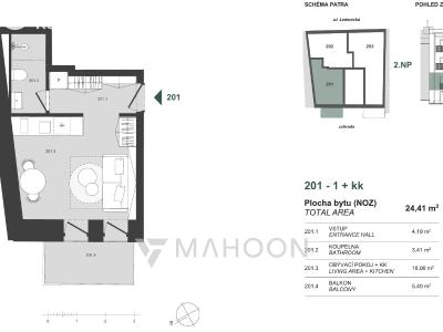Sale apartment 1+KK České Budějovice, Ledenická č. 4