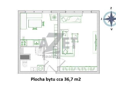Sale apartment 1+1 Karviná, Slovenská č. 14