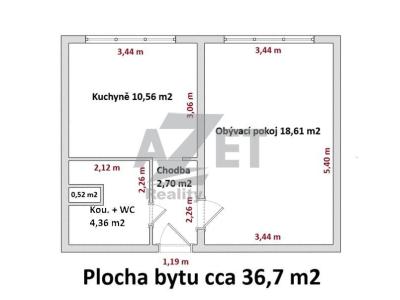 Sale apartment 1+1 Karviná, Slovenská č. 15