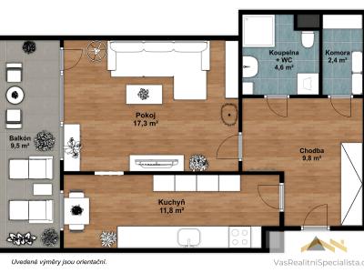 Продаж квартири 1+1 Praha, Katovická č. 2