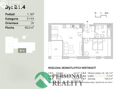 Prodej bytu 2+KK Chlumec nad Cidlinou, Komenského č. 5