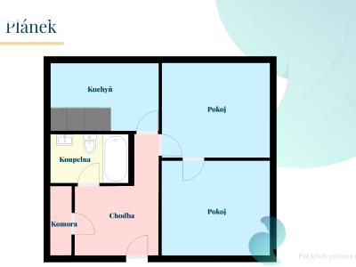 Продаж квартири 2+1 Jihlava, Vrchlického č. 16