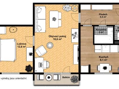 Продаж квартири 2+1 Olomouc, tř. Kosmonautů č. 3